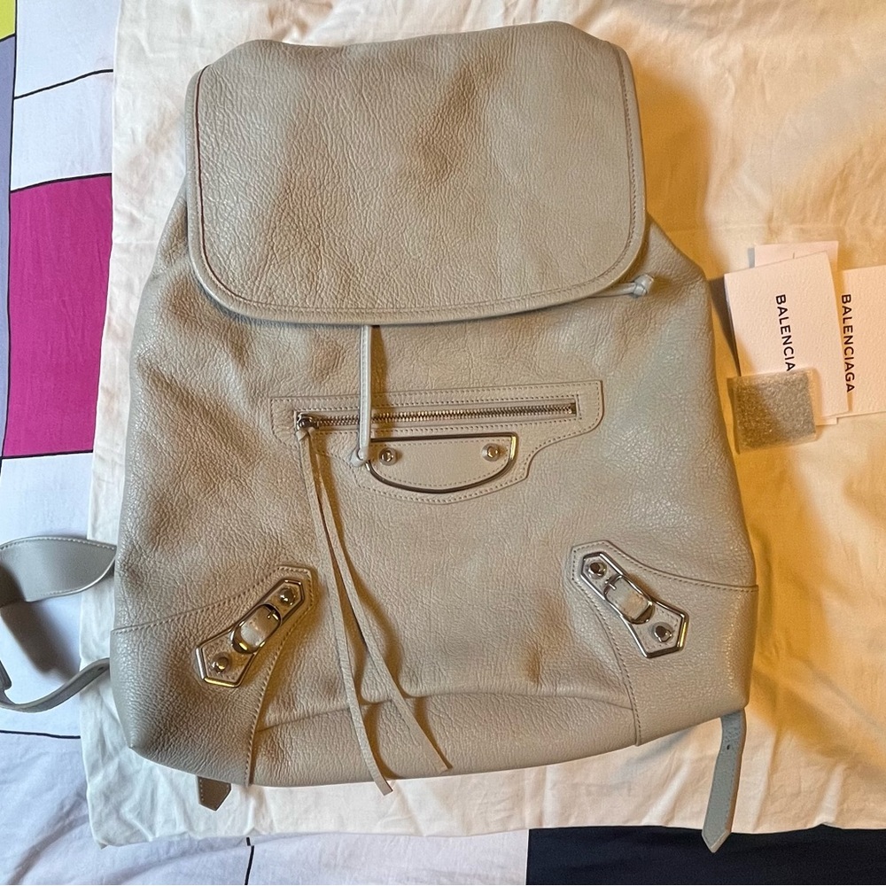 Balenciaga Metallic Edge Traveller Backpack